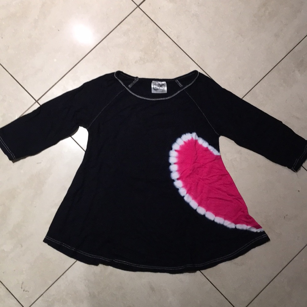 T-shirt with 3/4 raglan sleeves for girls size 4